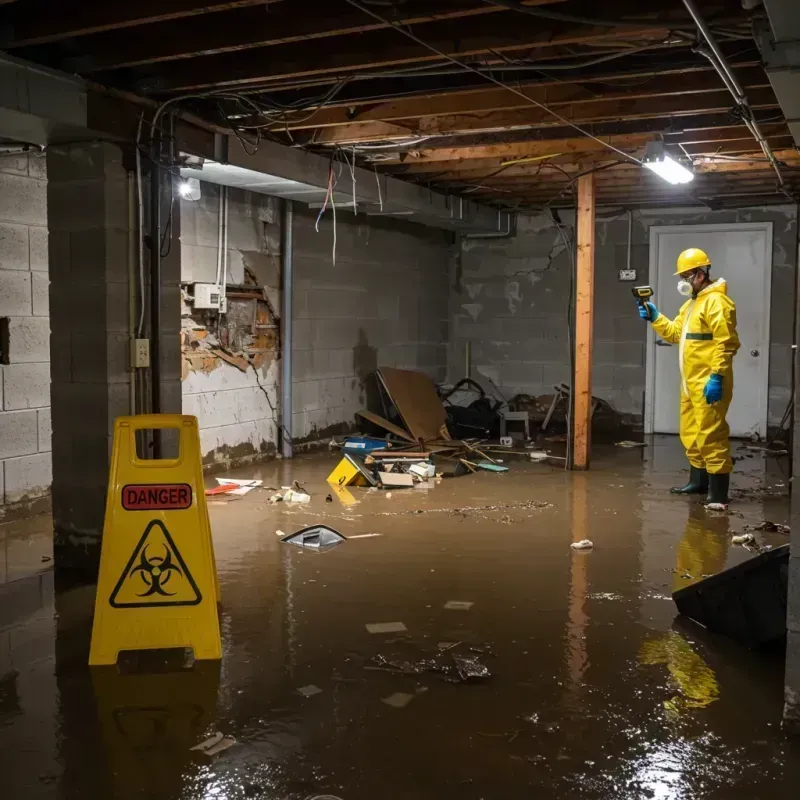 Flooded Basement Electrical Hazard in Renton, WA Property