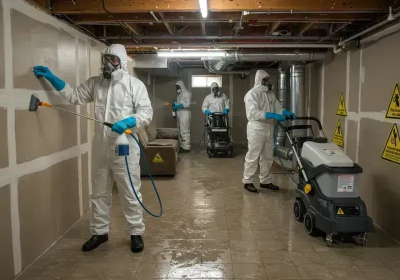 Basement Moisture Removal and Structural Drying process in Renton, WA